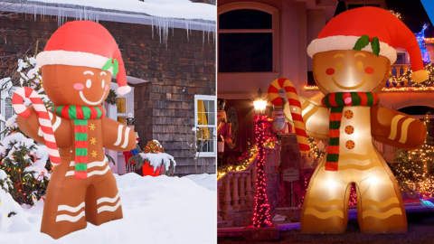 You Can Get an 8 Foot Gingerbread Man Inflatable to Stick in Your Front Yard For The Holiday Season