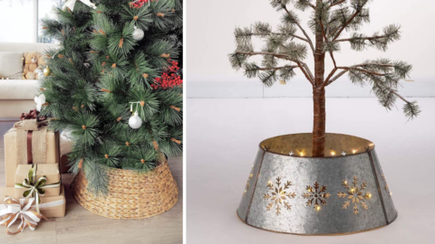 Move Over Tree Skirts, Tree Collars Are The New Holiday Trend and It’s Honestly So Chic