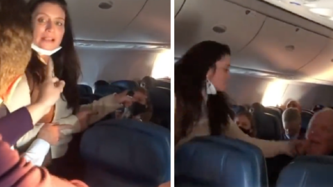 This Video Shows A Woman Punching A Delta Passenger Before Being Removed From The Flight