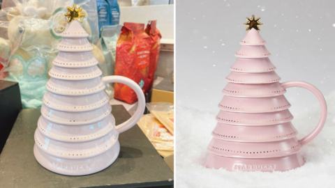 Starbucks Has A Pink Christmas Tree Mug That’ll Take Holiday Sipping To The Next Level