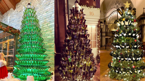 Wine Bottle Christmas Trees Are A Thing and Looks Like I Am Going To Need More Wine