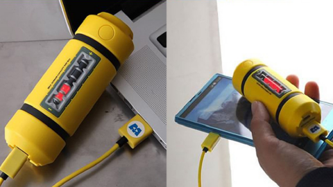 You Can Get A Portable Charger That Looks Just Like A Scream Canister From Monsters Inc