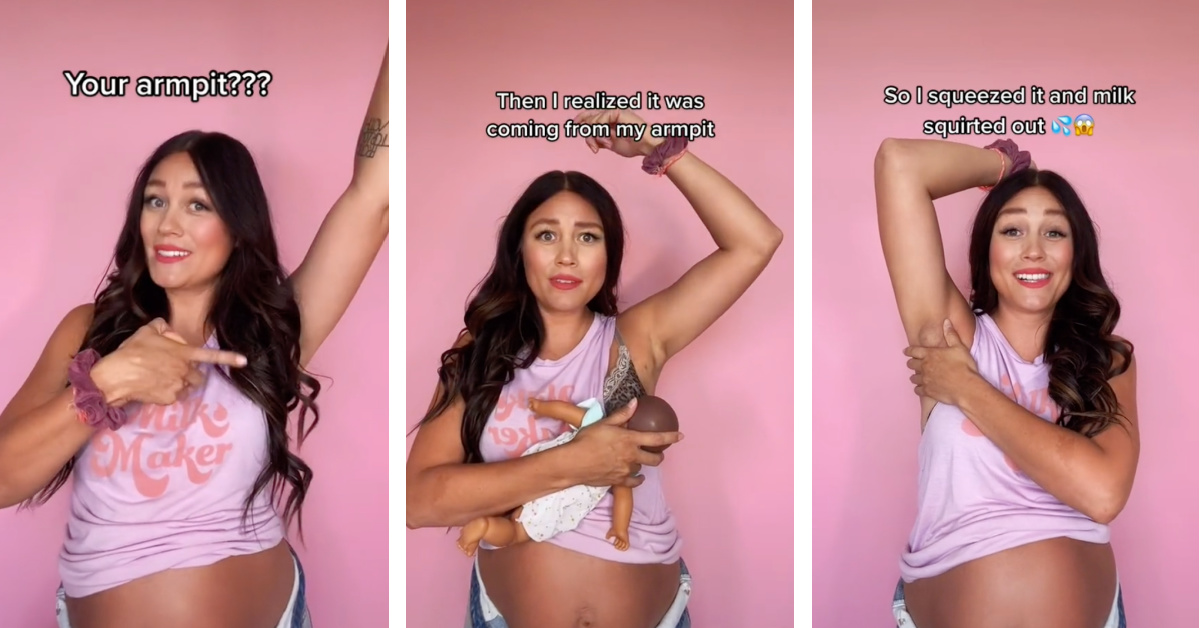 Breastfeeding Mom Realizes Baby’s Hair Is Soaking Wet, Realizes Her Armpit is Leaking [Video]