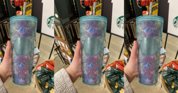 Starbucks Released A New Iridescent Cup That Gives Off Art Deco Vibes