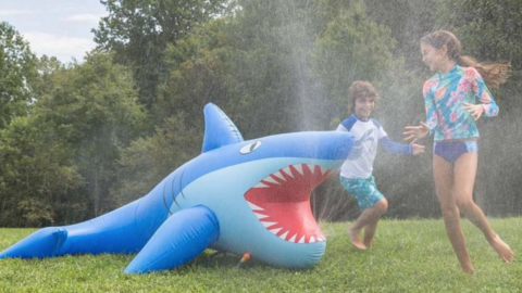Target Is Selling An 8-Foot Giant Inflatable Shark Sprinkler and Your Kids Need It