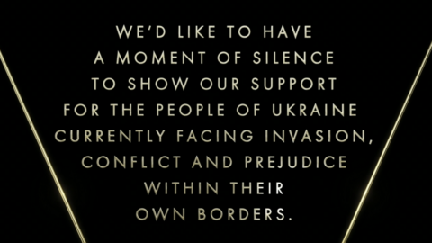 The Oscars Has Moment of Silence To Show Support to Ukraine