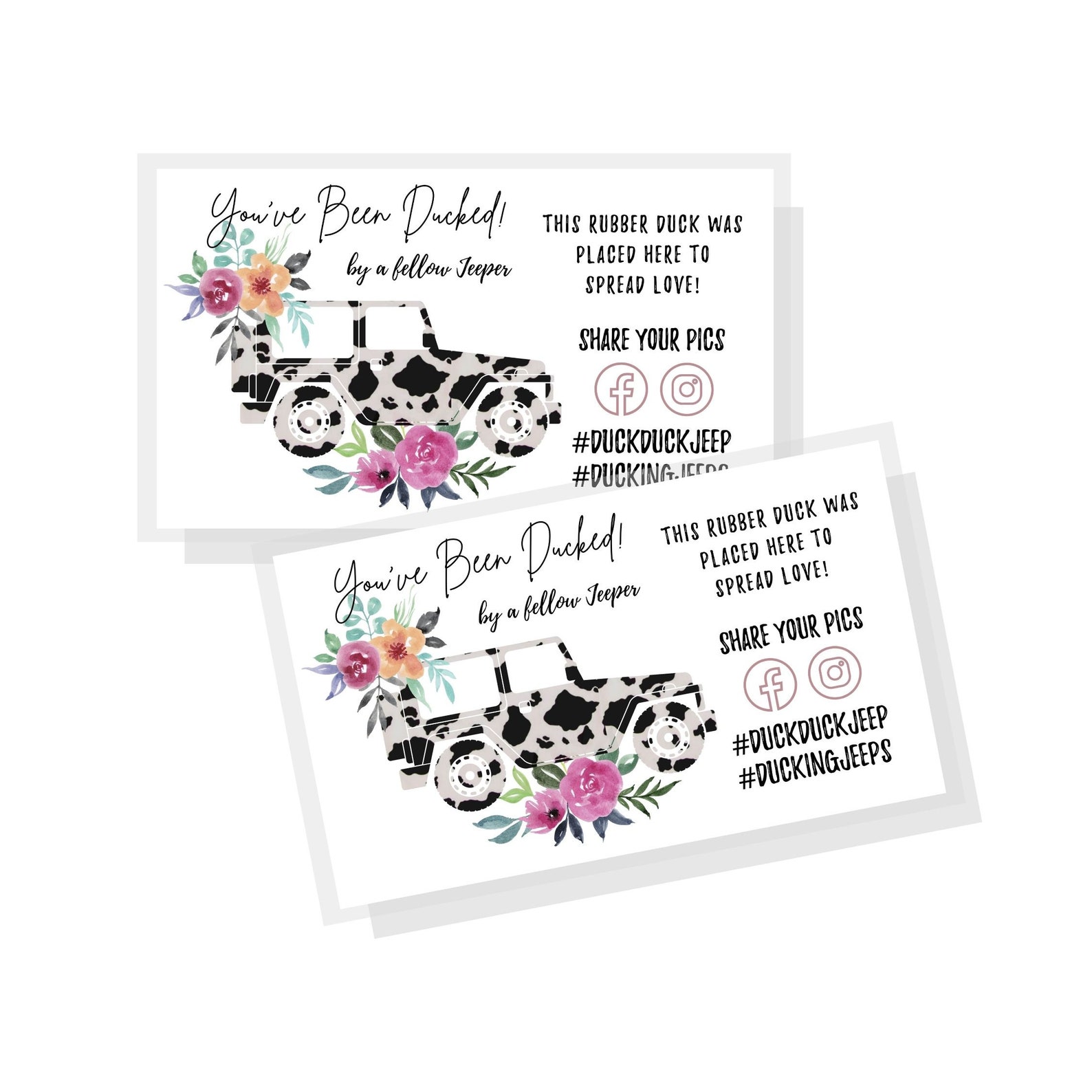 10 Duck Duck Jeep Tags