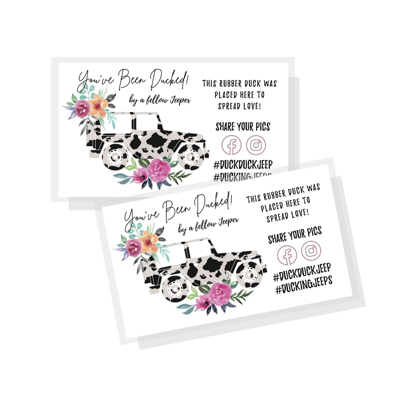 10 Duck Duck Jeep Tags