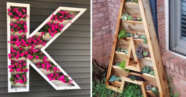 Giant Letter Shaped Planters Are The Hot New Trend In Outdoor Decor and I Need Them