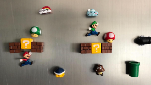 These Super Mario Magnets Let You Set Up Your Own Super Mario Game On Your Fridge
