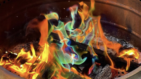 Here’s How You Can Change Your Campfire to Colors of the Rainbow Using Items Around Your House