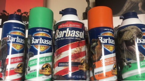 Barbasol Releases Special Edition Jurassic World Shaving Cream Cans and I Want Them All