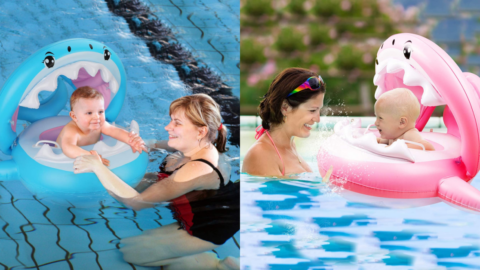 You Can Get A Baby Shark Style Pool Float That Has A Canopy Attached To Protect Your Baby From The Sun