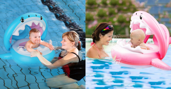 You Can Get A Baby Shark Style Pool Float That Has A Canopy Attached To Protect Your Baby From The Sun