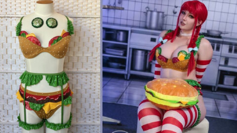 You Can Get A Cheeseburger Lingerie Set Complete With Rhinestone Sesame Seeds