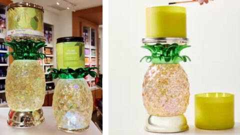 Bath & Body Works is Selling A Water Globe Pineapple Candle Holder