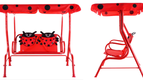 This Ladybug Toddler Swing Is The Perfect Outdoor Lounging Spot!