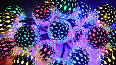 These Solar String Lights Look Like Colorful Disco Balls And I Need Them