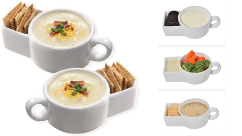 You Can Get A Soup Bowl That Holds Your Crackers At The Same Time And I Need It In My Life