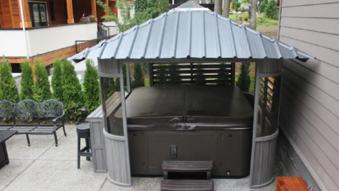 This Gazebo Turns Your Hot Tub Into a Swim-Up Bar