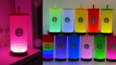 You Can Get A Starbucks Studded Tumbler Lamp For The Person Who Loves Their Coffee