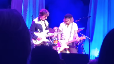 Johnny Depp Took To The Stage In A Live Music Performance With Jeff Beck Over The Weekend