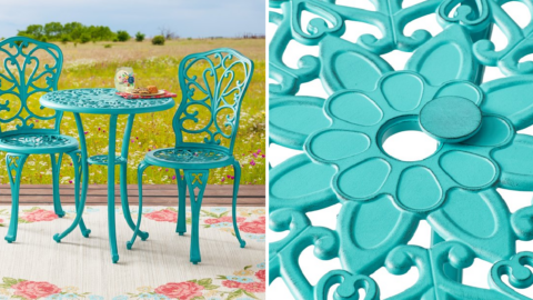 This Teal Bistro Set Is The Perfect Addition to Summer