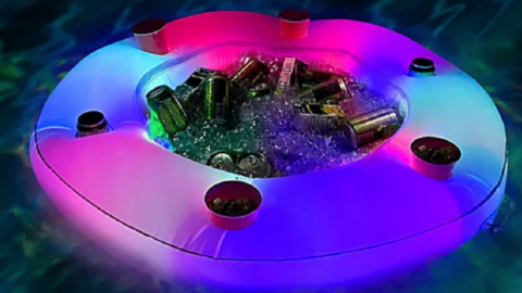 You Can Get An LED Floating Pool Bar To Light Up Your Nighttime Swim