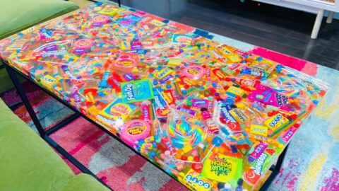 This Candy Coffee Table Is Made From Pieces of Your Favorite Colorful Candy 