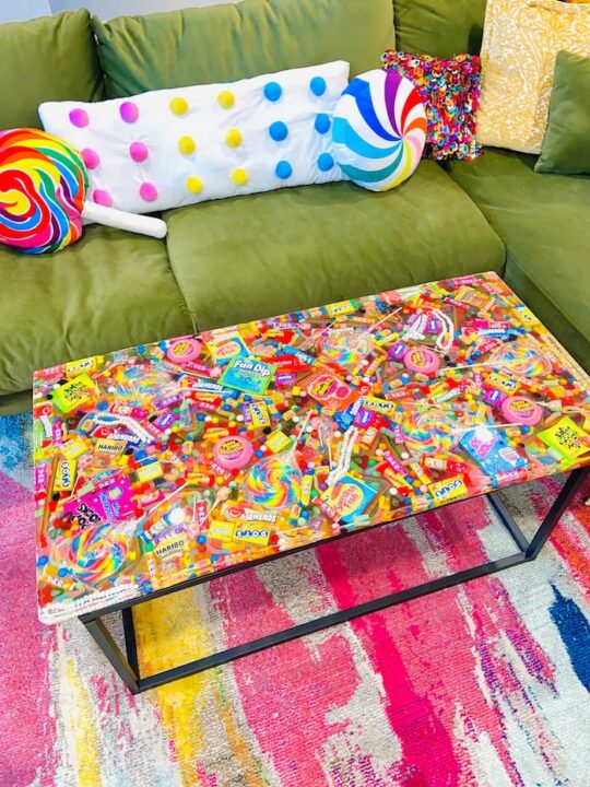 This Candy Coffee Table Is Made From Pieces of Your Favorite Colorful Candy