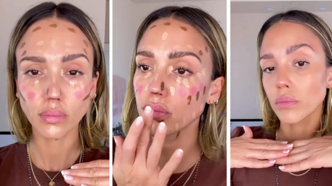 Jessica Alba Slays Doing The Latest Viral Makeup Hack And I Can’t Stop Watching