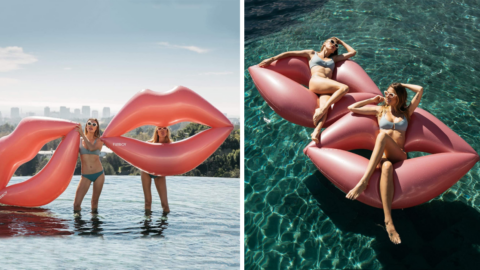 You Can Get Pink Lip Pool Floats and They Are Adorable