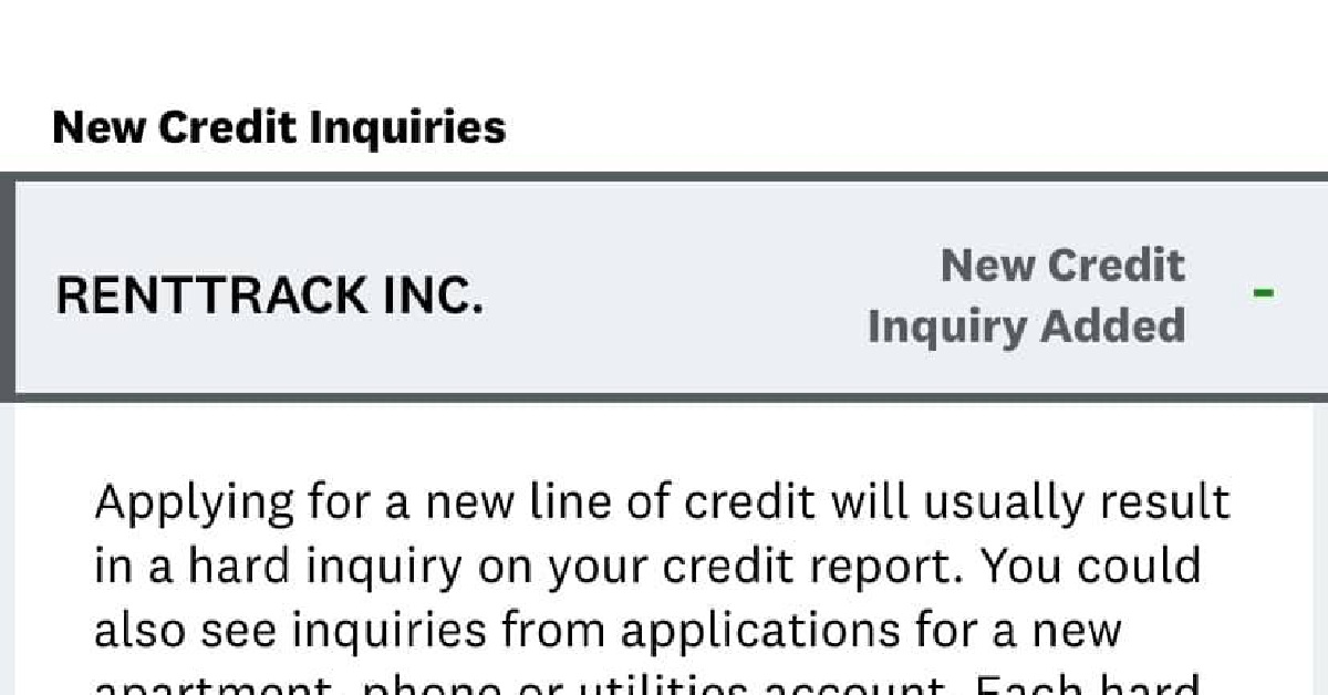 People Everywhere Have Just Got Hit with A Hard Inquiry on Their Credit from A Place Called ‘RentTrack’