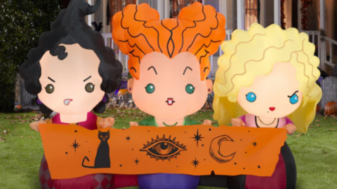 This Lighted ‘Hocus Pocus’ Inflatable Will Put A Spell On Your Yard Just in Time for Halloween