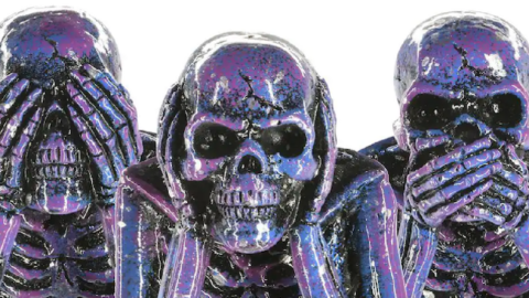 Home Depot Is Selling A Set Of 3 Purple Galaxy Skeletons That Are Out of This World Cool