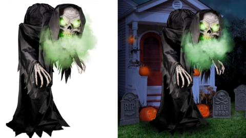 Home Depot Is Selling A Giant Grim Reaper That Breathes Fog That You Can Put In Your Yard For Halloween
