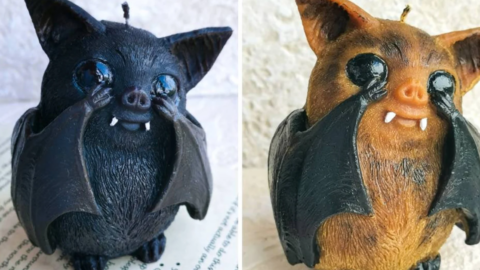 You Can Get The Most Adorable Bat Candle Just in Time for Halloween