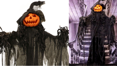 Lowe’s Is Selling A 5-Foot Tall Spooky Pumpkin Figure That Moans And Lights Up With Just A Touch