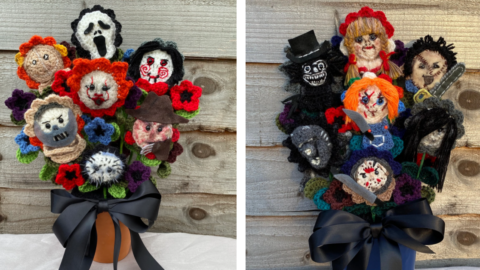 You Can Crochet Horror Movie Bouquets That Never Die and I’ll Take Two