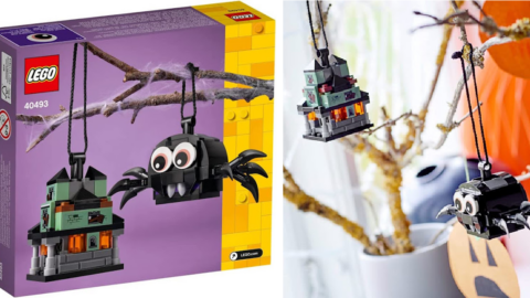This LEGO Set Lets You Build A Hanging Halloween Spider And Haunted House Just in Time for Spooky Season