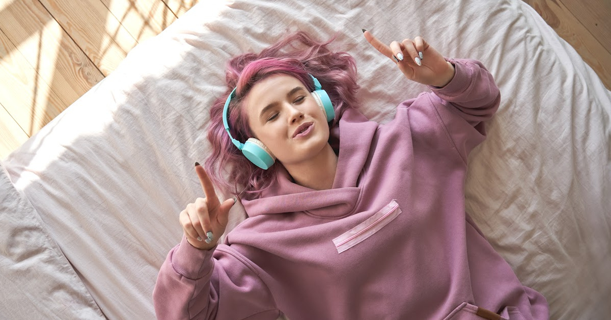 listening to music