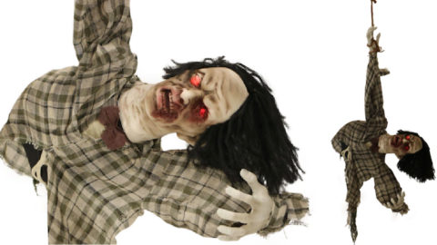 This Animatronic Hanging Zombie Is The Perfect Decoration To Creep Your Neighbors Out This Halloween