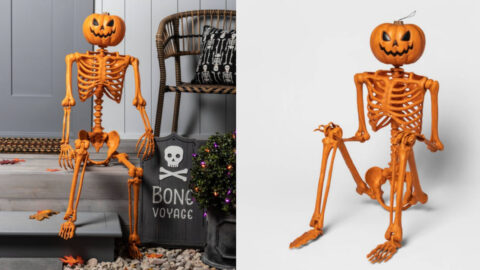 Target is Selling A $40 Pumpkin Skeleton and It’s The Cutest Decor You’ll Own This Halloween