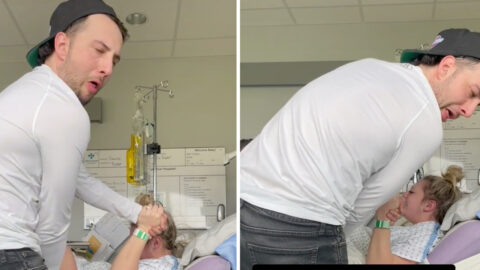 This Daddy-To-Be Can’t Handle Watching His Wife Give Birth And It’s Hilarious
