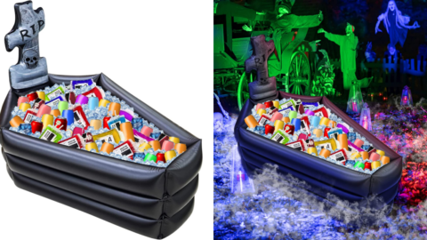 This Inflatable Coffin Cooler Chills Your Drinks for Your Next Halloween Bash