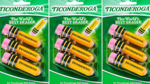 You Can Get Ticonderoga Erasers for Under $3 Just in Time for Back to School