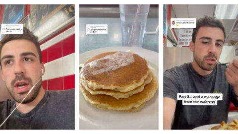 This Guy is Currently Eating Pancakes in A Diner and TikTok is Here For It