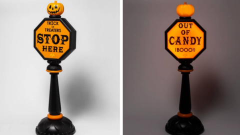 Target Is Selling A Light Up Trick-or-Treat Sign That Lets People Know When You’re Out of Candy