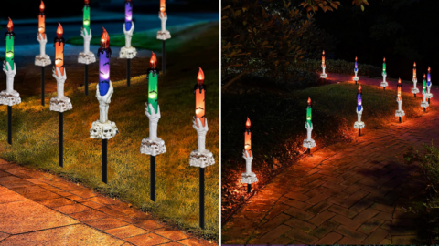 These Skeleton Hand Pathway Lights Are The Perfect Addition to Your Yard for Halloween