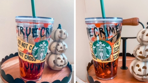 Every True Crime Junkie Needs This Bloody Snowglobe Starbucks Tumbler 
